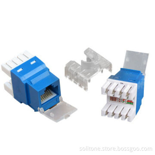 UTP Cat5e Keystone Jack, 180°, 8-pin, New Style, Convenient for Use
